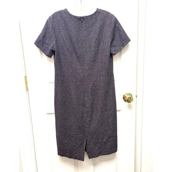 Vintage Talbots Tweed Short Sleeve Sheath Dress Office Wool Blend Woman’s 8 - Picture 3 of 7